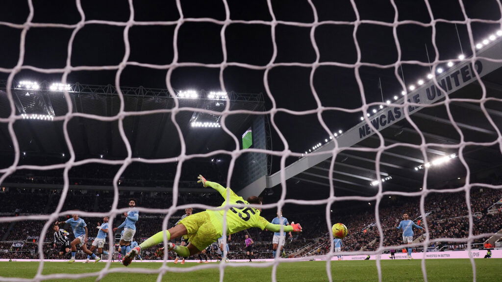 Harvey Barnes Newcastle Goal Donnarumma Manchester City