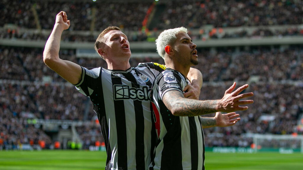 Bruno Guimaraes Elliot Anderson Goal Celebration Newcastle