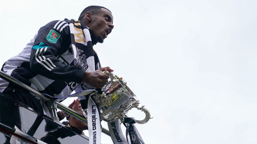 Alexander Isak Newcastle United Carabao Cup Parade