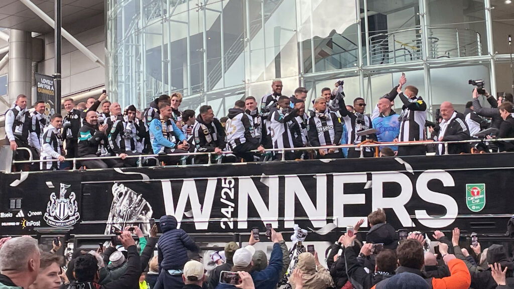 Newcastle United Carabao Cup Parade Players