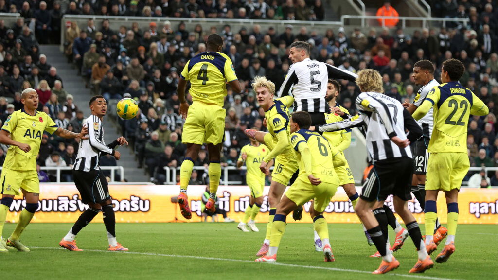 Fabian Schar Header Goal Newcastle Spurs