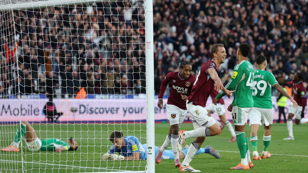 Tomas Soucek Goal Celebration West Ham Pope Newcastle United