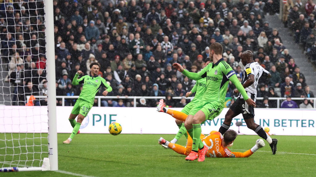 Yoane Wissa Shooting Goal Newcastle Fulham